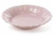 Набор суповых керамических тарелок Bon 931-189, 23см, цвет - пепел розы, 6 шт