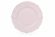 Набір тарілок керамічних десертних Bon Королівська лілія 583-171, 21.5см, колір - рожевий, 6 шт.