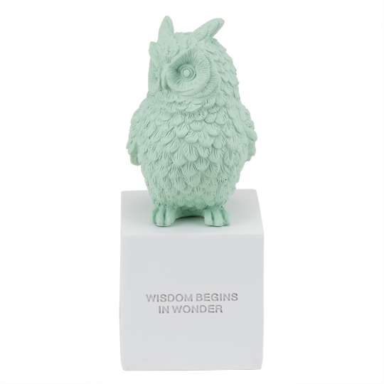 Статуетка Owl 25 см, бірюзова (8924-009)