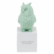 Статуетка Owl 25 см, бірюзова (8924-009)