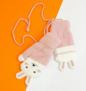 Яркие теплые перчатки детские XS (арт. 20-7-87) розовый