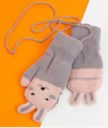 Яркие теплые перчатки детские XS (арт. 20-7-87) сиреневый