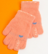 Хорошие яркие теплые перчатки XS №20-25-25 оранжевый