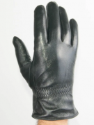 Мужские кожаные перчатки с махровой подкладкой №M4-3 XL черный