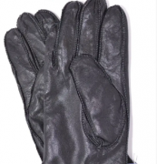 Мужские кожаные перчатки с махровой подкладкой №M15-2 XXL черный