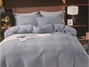 Комплект постельного белья 8714 евро Ромб/голубой