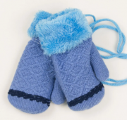 Дитячі рукавиці з хутряною підкладкою XS - 19-7-65 синій