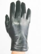 Мужские кожаные перчатки с махровой подкладкой №M4-1 L черный