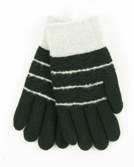 Подвійні рукавички для хлопчиків та дівчаток XS - 19-7-56 чорний