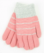 Двойные перчатки для мальчиков и девочек  XS  - 19-7-56 розовый