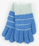 Двойные перчатки для мальчиков и девочек  XS  - 19-7-56 голубой