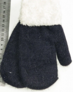 Детские ангоровые перчатки на меху  S - №18-5-57 черный