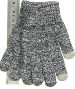 Подростковые перчатки для сенсорных телефонов  XL - №18-5-50 серый