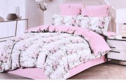 Комплект постельного белья 8890 бязь-голд 1.5-ка, розовый, цветы