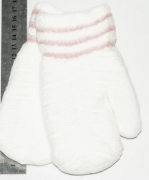 Перчатки детские на меху  S - №18-7-37 белый