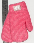 Перчатки детские на меху девочку S - №18-7-35 малиновый