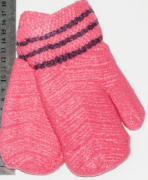 Перчатки детские на меху  S - №18-7-37  малиновый