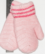 Перчатки детские на меху  S - №18-7-37  светло розовый