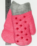Подростковые варежки на меху  XL - №18-7-40  розовый