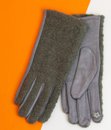 Жіночі стильні рукавички для сенсорних телефонів №20-1-68 M сірий