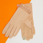 Женские перчатки для сенсорных телефонов с сеточкой (арт. 20-1-67) XXL персиковый