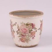 Кашпо керамическое Розовые цветы Flora 38573