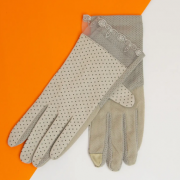 Женские перчатки для сенсорных телефонов с сеточкой (арт. 20-1-67) XL серый