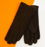 Женские стильные перчатки для сенсорных телефонов №20-1-68 S коричневый