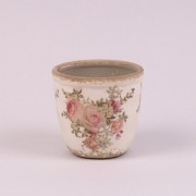 Кашпо керамическое Розовые цветы Flora 38571