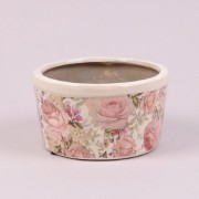 Кашпо керамическое Розовые цветы Flora 38560