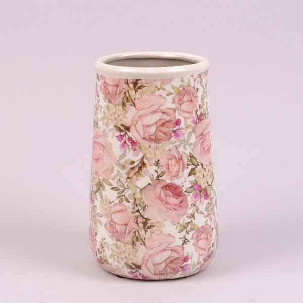 Ваза керамическая Розовые цветы  Flora 38565