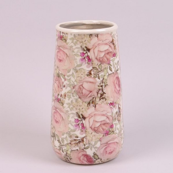 Ваза керамическая Розовые цветы Flora 38563