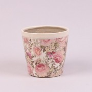 Кашпо керамическое Розовые цветы Flora 38574