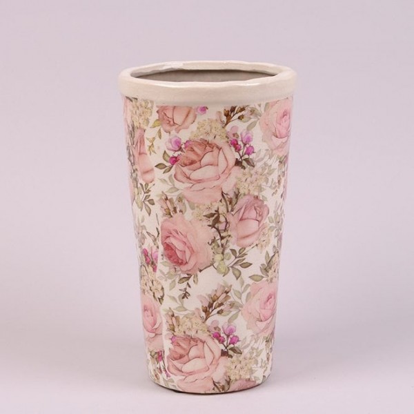 Ваза керамическая Розовые цветы Flora 38583