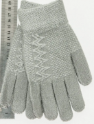 Перчатки для девочек S - №18-7-11 серый