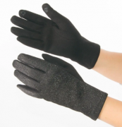 Женские трикотажные перчатки для сенсорных телефонов - №18-1-46 L черные