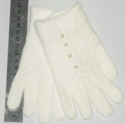 Перчатки детские для девочек  XS - №18-7-8 белый