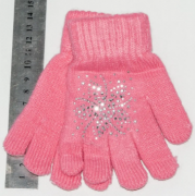 Перчатки детские для девочек  XS - №18-3-8 малиновый