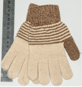Детские перчатки на мальчиков  S - №18-3-10  бежевый