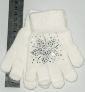 Перчатки детские для девочек  XS - №18-3-8 белый