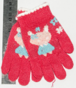 Перчатки детские для девочек  XS - №18-7-4 красный