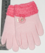 Перчатки детские для девочек  XS - №18-7-6 розовый