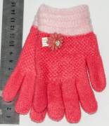 Перчатки детские для девочек  XS - №18-7-6 красный