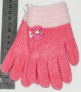 Перчатки детские для девочек  XS - №18-7-6 малиновый