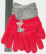 Перчатки детские для девочек  XS - №18-7-7 красный