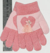 Детские перчатки на девочек  XS - №18-7-3 светло розовый