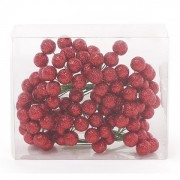Набор красных ягодок 12 мм. 96 шт. Flora 13042