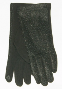 Жіночі трикотажні рукавички для сенсорних телефонів - №18-1-40 M чорні