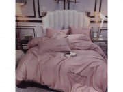 Комплект постельного белья 8178 Koloco однотонный Люкс 2-ка Светло-розовая
