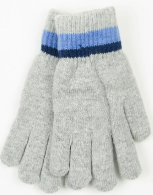 Подростковые зимние перчатки для мальчиков L  - 19-7-78 светло-серый